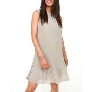 H&M Pleated Dress Size Small Light Sage Green